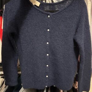 Sezane Navy Gaspard Cardigan XS